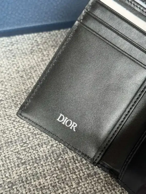 Dior Zipper Card Holder Black - Image 2