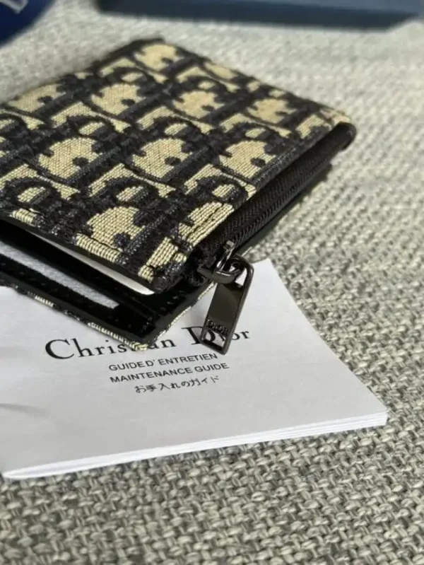 Dior Zipper Card Holder White - Image 2