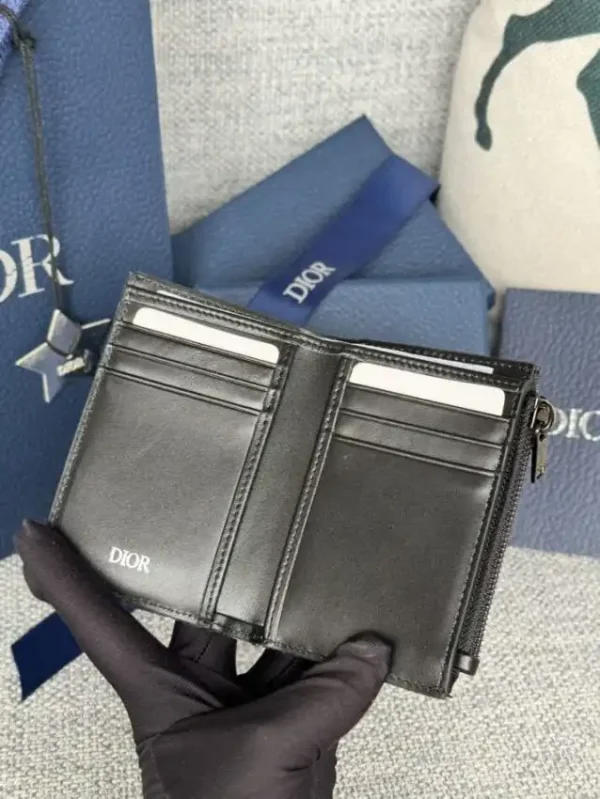 Dior Zipper Card Holder White - Image 5