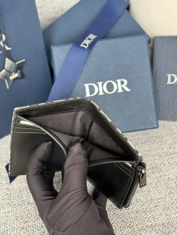 Dior Zipper Card Holder White - Image 8