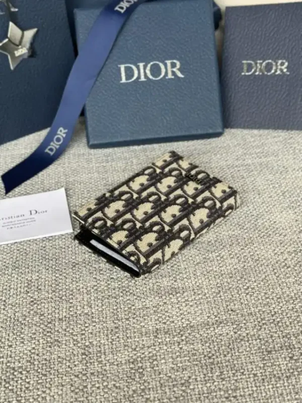 Dior Zipper Card Holder White - Image 9
