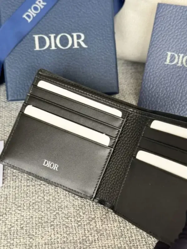 Dior Jacquard Wallet Oblique Black - Image 5