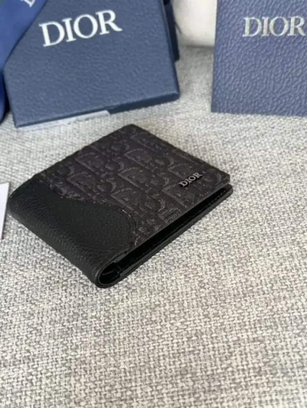 Dior Jacquard Wallet Oblique Black - Image 7