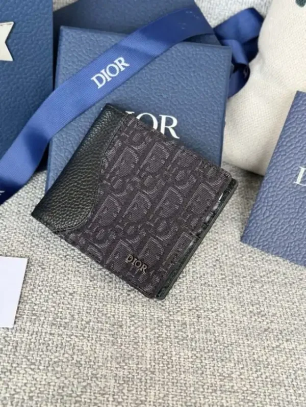 Dior Jacquard Wallet Oblique Black - Image 8