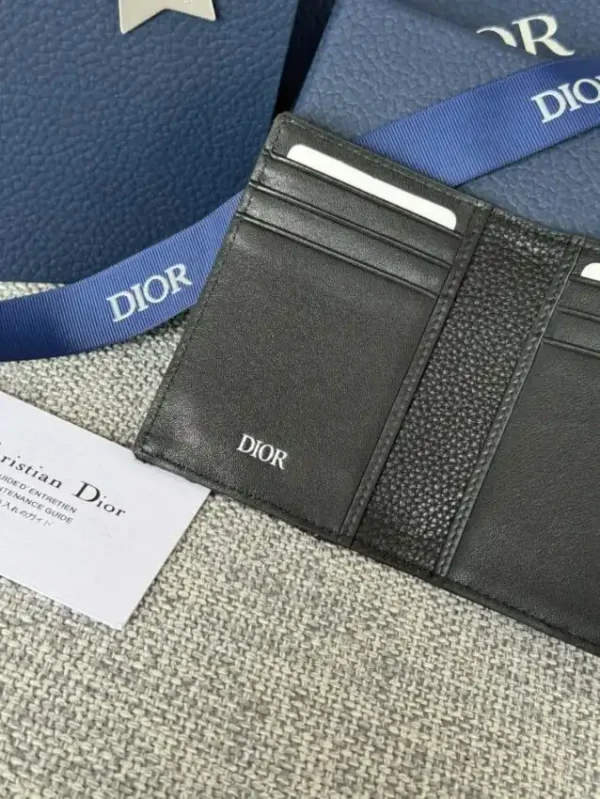 Dior Bi Fold Card Holder Oblique Black - Image 6