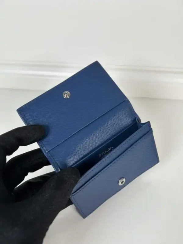 Prada Saffiano Wallet Blue - Image 2