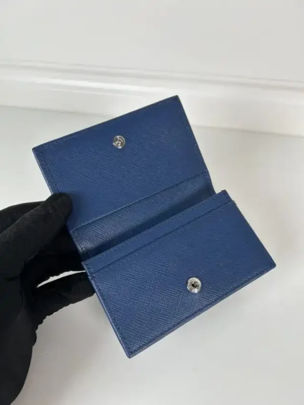 Prada Saffiano Wallet Blue - Image 5