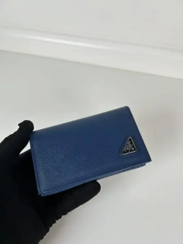 Prada Saffiano Wallet Blue - Image 8