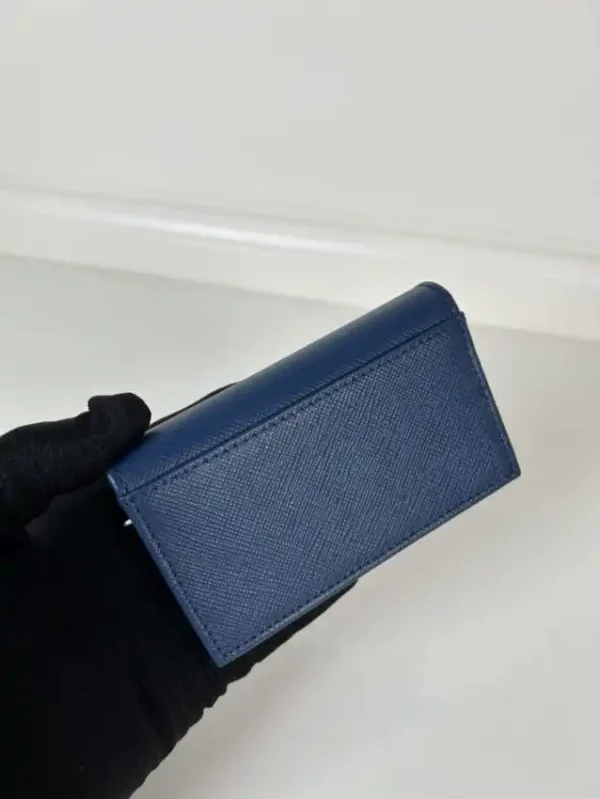 Prada Saffiano Wallet Blue - Image 9