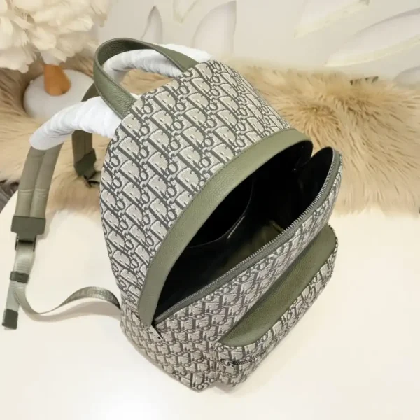 Dior Rider Backpack Khaki Dior Oblique Jacquard - Image 9