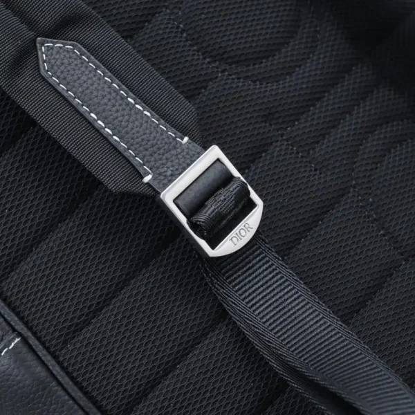 Dior Saddle Zip Backpack Black Grained Calfskin - Image 2