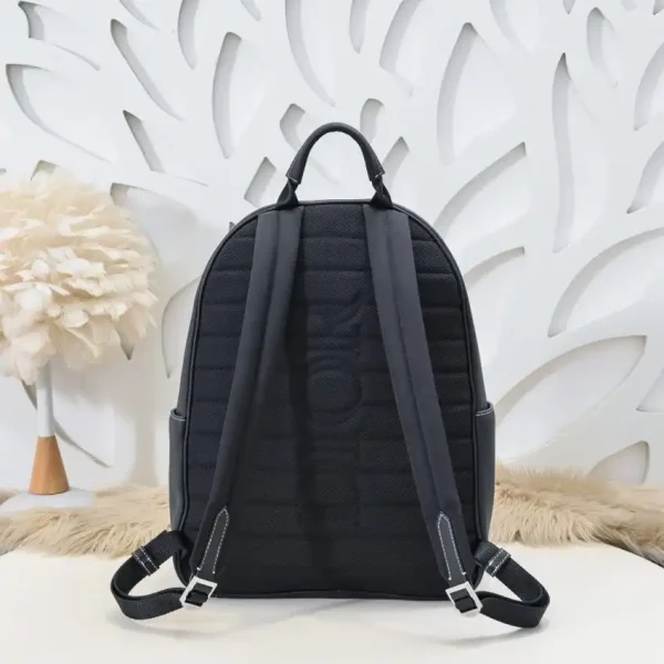 Dior Saddle Zip Backpack Black Grained Calfskin - Image 4