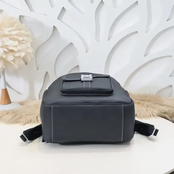 Dior Saddle Zip Backpack Black Grained Calfskin - Image 5