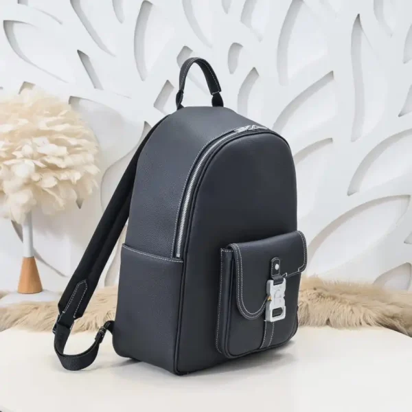 Dior Saddle Zip Backpack Black Grained Calfskin - Image 6