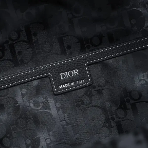 Dior Saddle Zip Backpack Black Grained Calfskin - Image 7