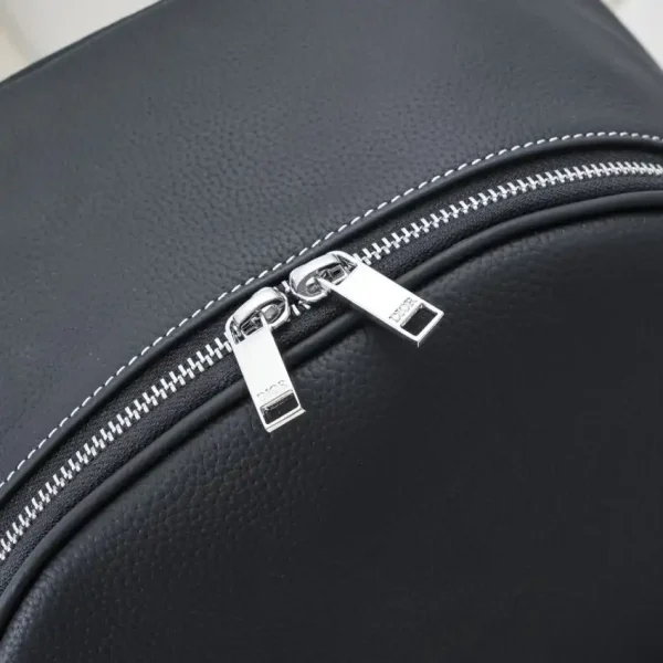 Dior Saddle Zip Backpack Black Grained Calfskin - Image 9