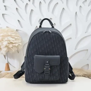 Dior Saddle Zip Backpack Black