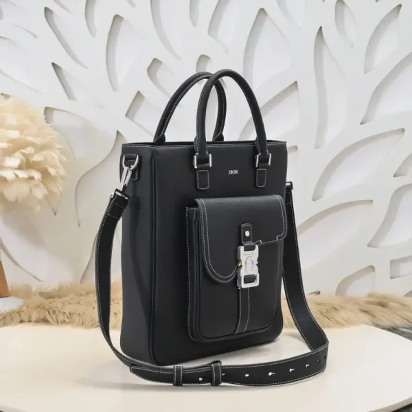 Dior Saddle Shopping Tote Black - Image 3