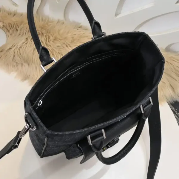 Dior Saddle Shopping Tote Oblique Black - Image 4