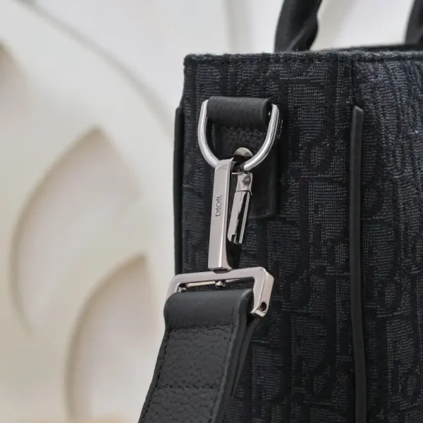 Dior Saddle Shopping Tote Oblique Black - Image 8