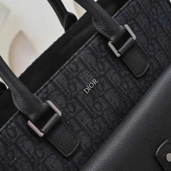 Dior Saddle Shopping Tote Oblique Black - Image 9