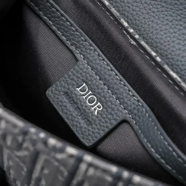 Dior Saddle Messenger Bag Oblique Grey - Image 9