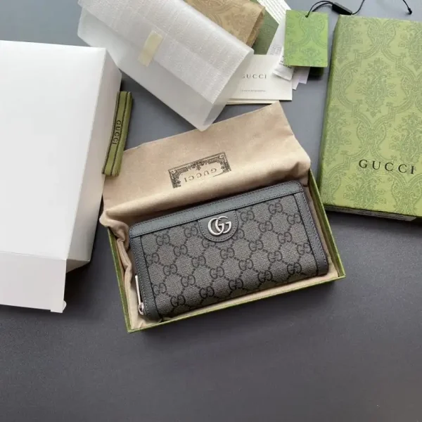 Gucci  Ophidia Zipper Wallet Grey - Image 6