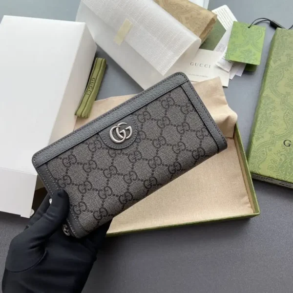Gucci  Ophidia Zipper Wallet Grey - Image 8
