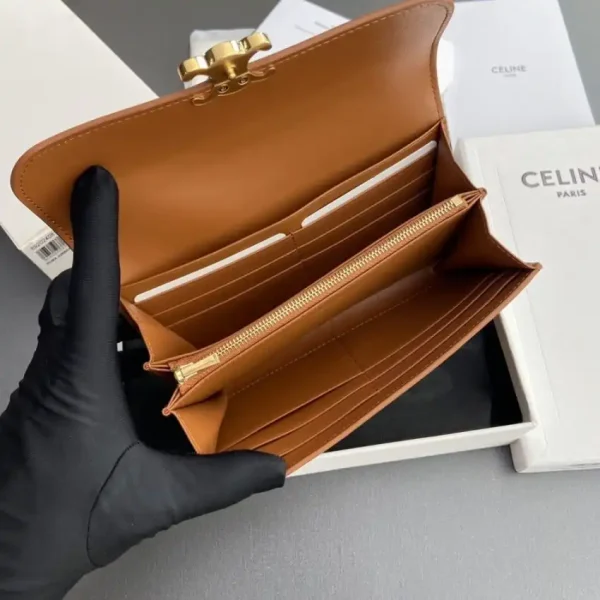 Celine Triumphe Long  Wallet Brown - Image 2