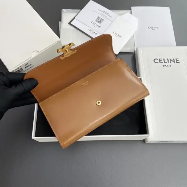 Celine Triumphe Long  Wallet Brown - Image 9