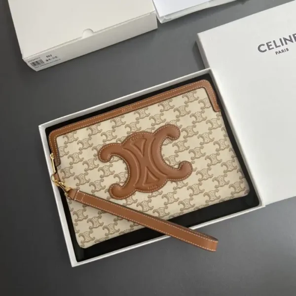 Celine Triumphe Clutch White - Image 4