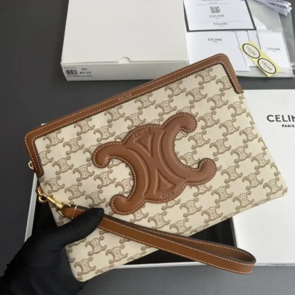 Celine Triumphe Clutch White - Image 8