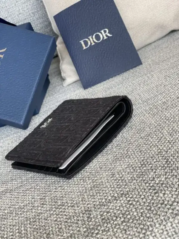 Dior Jacquard Wallet Black - Image 5