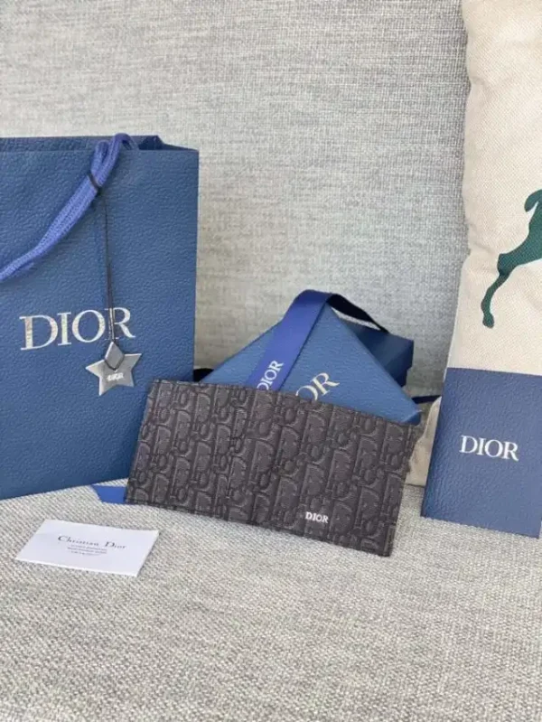 Dior Jacquard Wallet Black - Image 2