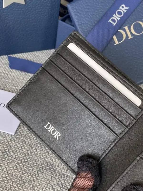 Dior Jacquard Wallet Black - Image 7