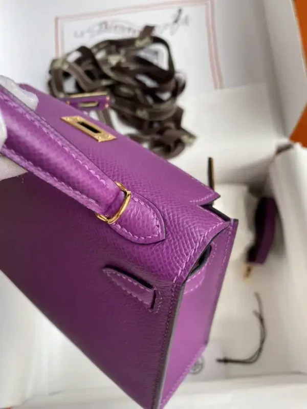 Hermes Kelly Epsom Anemone Purple - Image 6