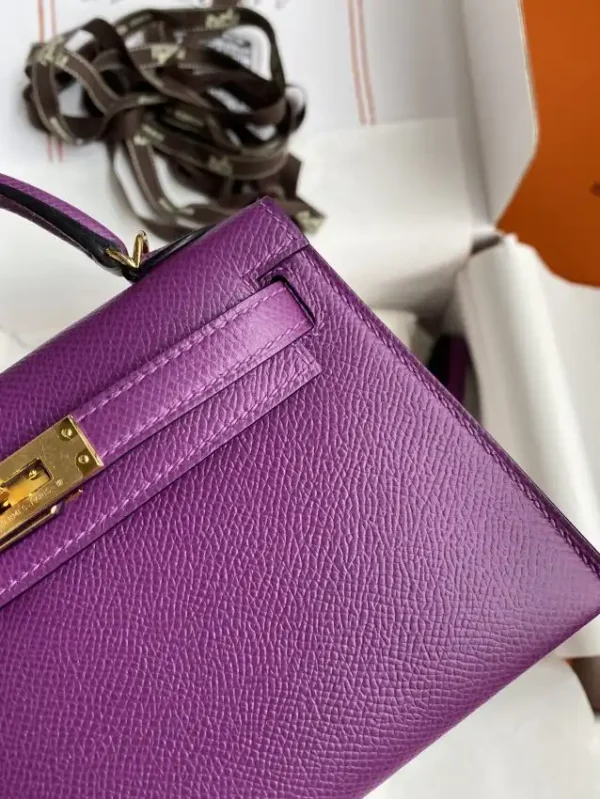 Hermes Kelly Epsom Anemone Purple - Image 7