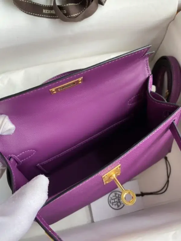 Hermes Kelly Epsom Anemone Purple - Image 8