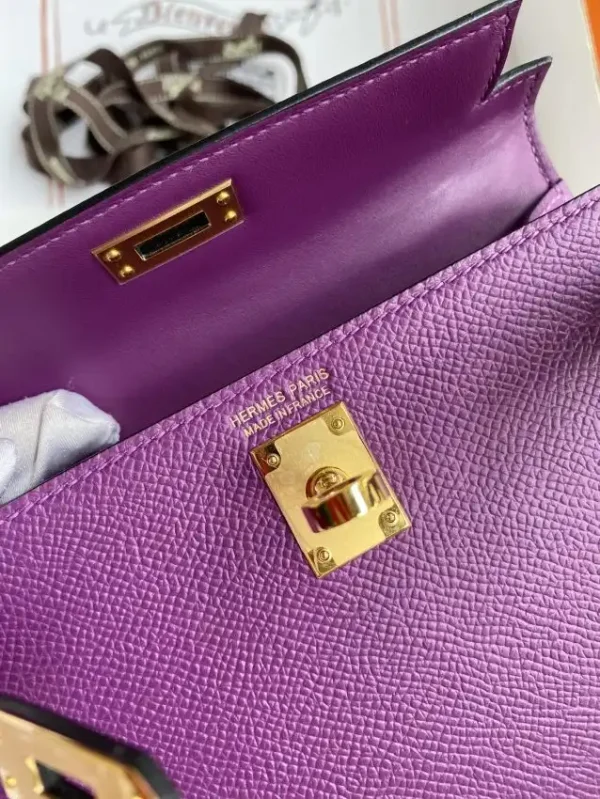 Hermes Kelly Epsom Anemone Purple - Image 9