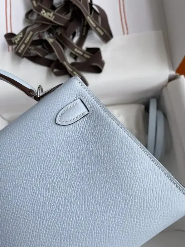 Hermes Kelly Epsom Haze Blue - Image 5