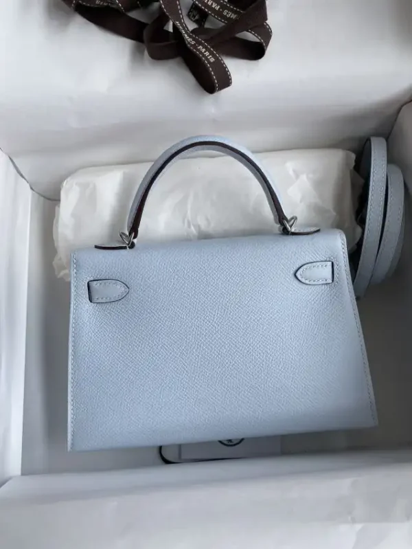 Hermes Kelly Epsom Haze Blue - Image 8