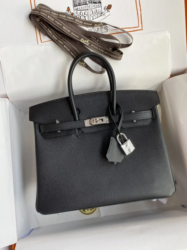 Hermes Birkin Epsom Black Silver