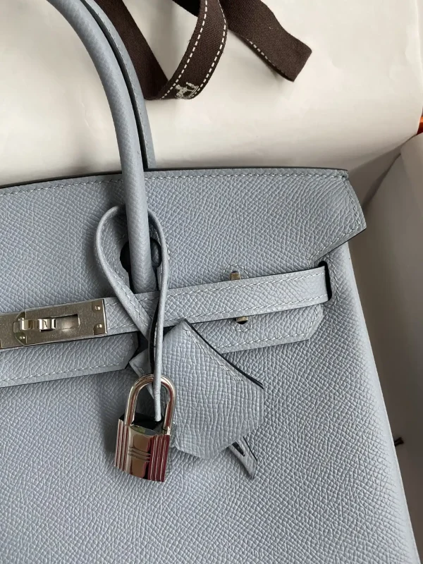 Hermes Birkin Epsom  Linen Blue Silver - Image 6