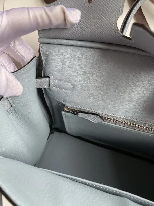 Hermes Birkin Epsom  Linen Blue Silver - Image 7