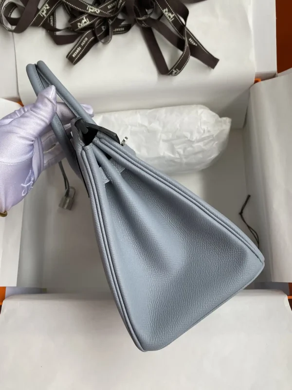 Hermes Birkin Epsom  Linen Blue Silver - Image 8