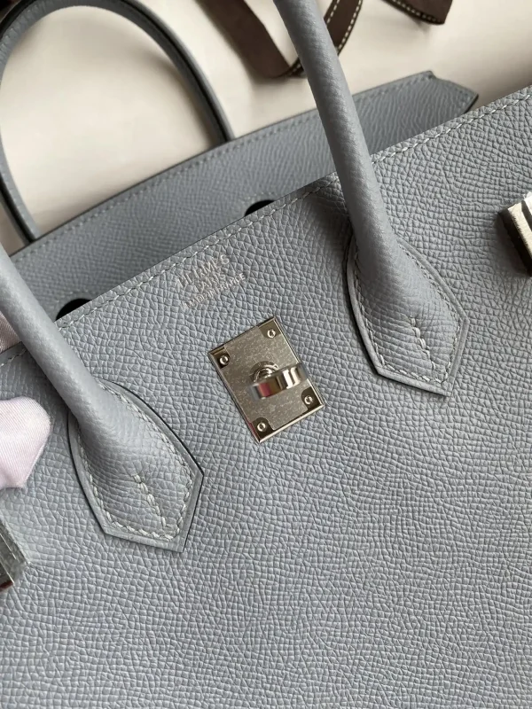 Hermes Birkin Epsom  Linen Blue Silver - Image 9