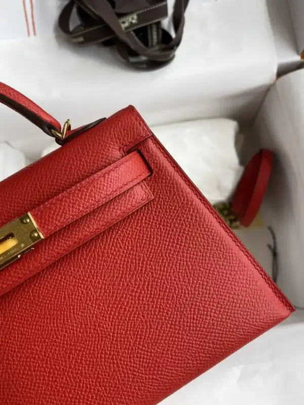 Hermes Kelly Epsom Bright Red - Image 9