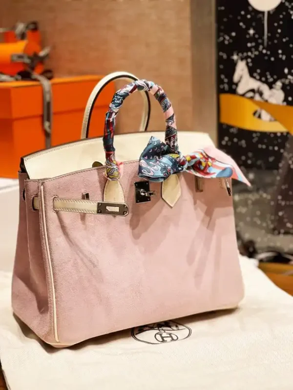 Hermes Birkin Pink Suede - Image 9