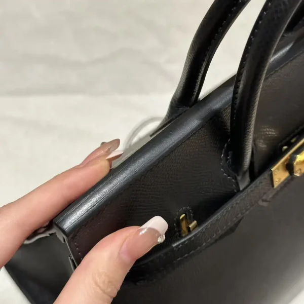 Hermes Birkin Epsom Black Noir Gold - Image 5