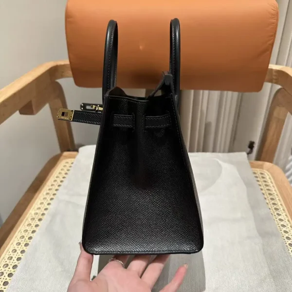 Hermes Birkin Epsom Black Noir Gold - Image 6